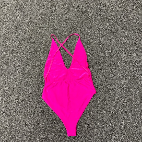 HOT PINK Birthday Girl Glitter Monokini - Picture 4 of 5